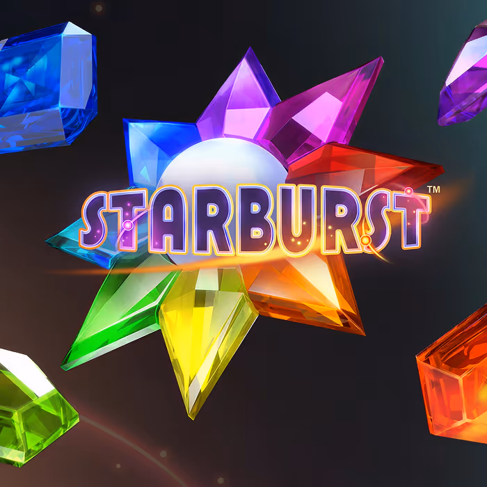 Starburst slot featuring cosmic gems and expanding wilds
